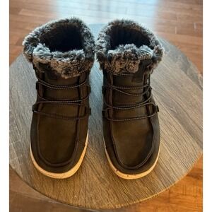 Hey Dude Eloise Recycled Leather Granite Grey Shoes Boots Womens  6